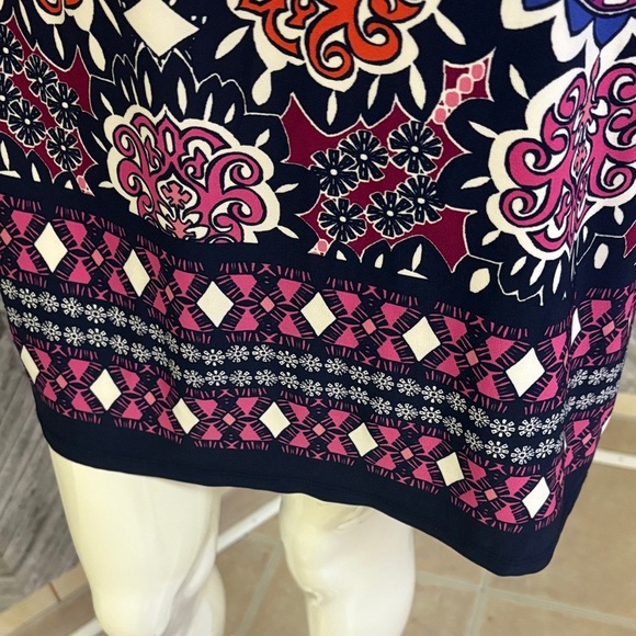 Eliza J Vibrant Floral Long Sleeve tunic Dress multicolour, size 8 - Picture 7 of 7